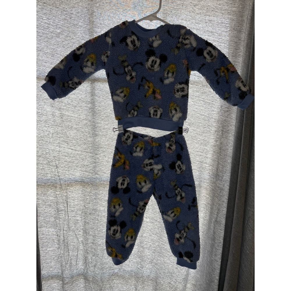 Disney Baby Mickey & Friends Blue Fleece Sweatshirt & Pants Set 18M